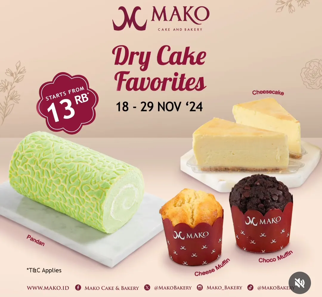 Mako menu baru: Dry Cake