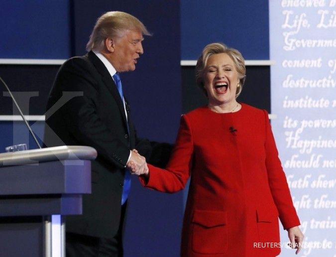 Teng! Ronde ketiga Donald Trump vs Hillary 