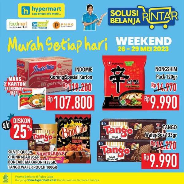 Promo Hypermart Hyper Diskon Weekend Periode 26-29 Mei 2023