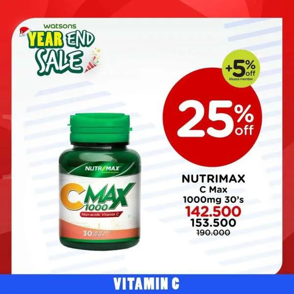 Promo Watsons Year End Sale Edisi Vitamin 23 Desember 2021-2 Januari 2022
