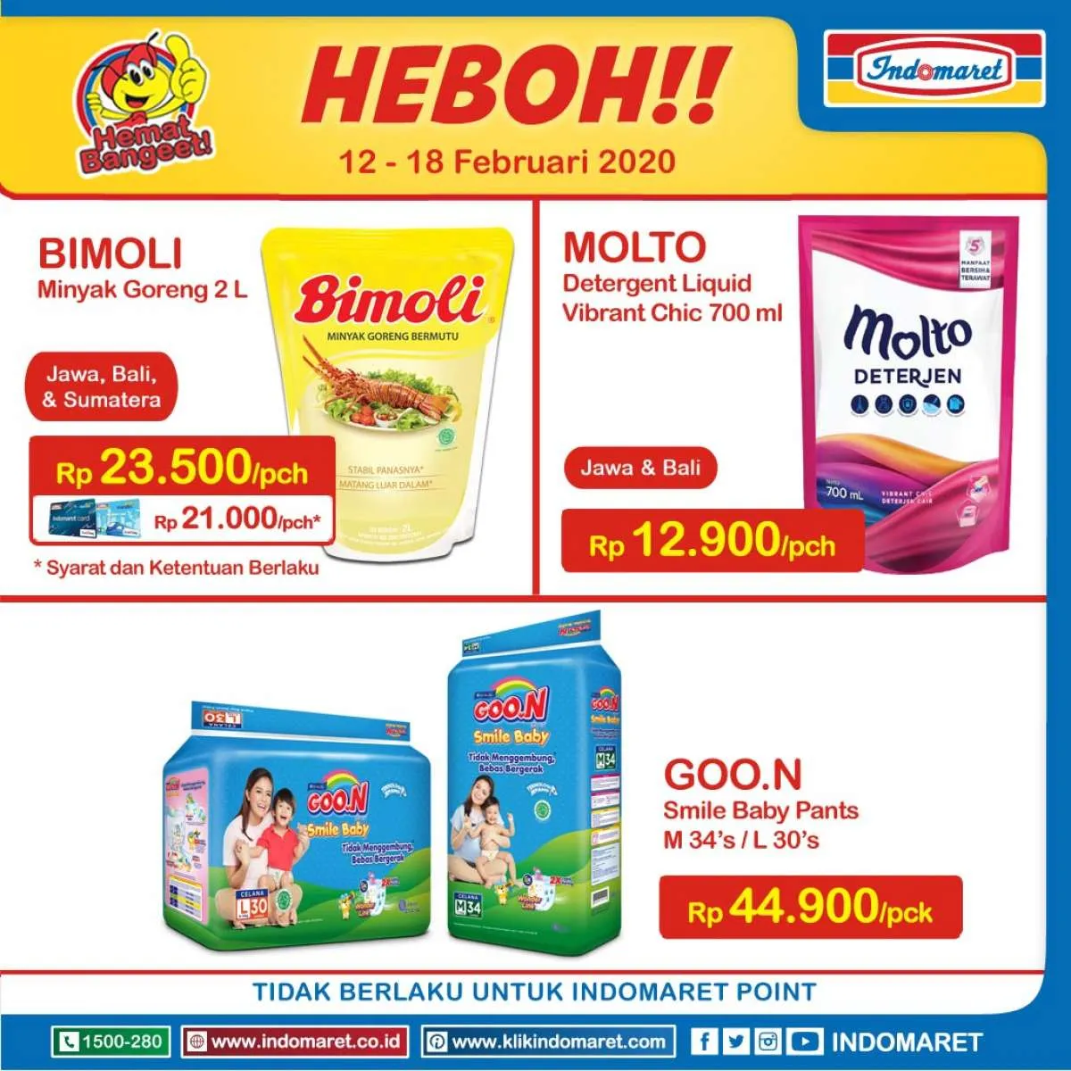 Promo Indomaret Harga Heboh, Bimoli 2 liter Rp 21.000