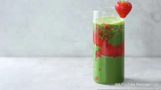 Resep Smoothie Matcha Stroberi