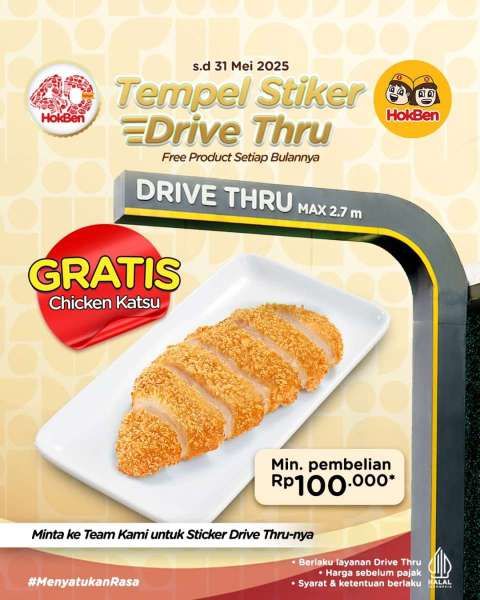 Promo HokBen Drive Thru Bulan Mei 2025