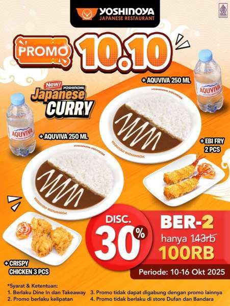 Promo 10.10 di Yoshinoya 10-16 Oktober 2025