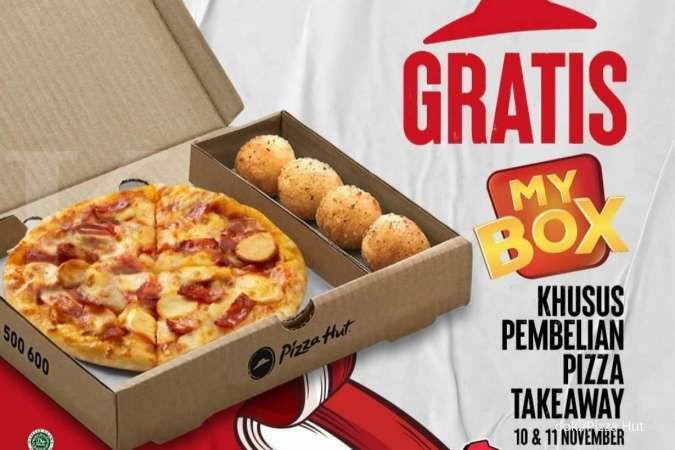 Promo 11.11 Pizza Hut! Beli Pizza Regular atau Large Dapat Gratis My Box 2 Menu