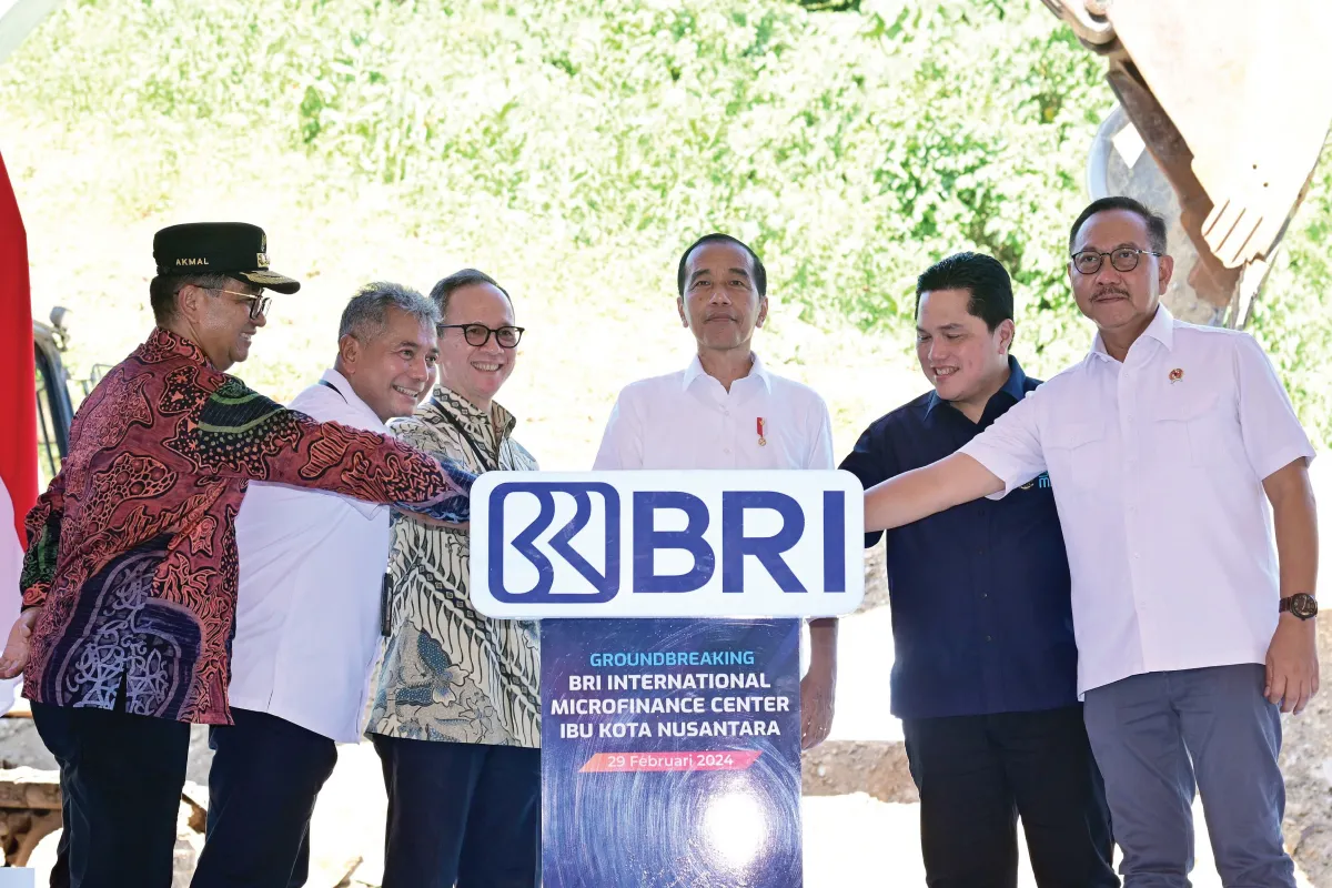 Presiden Joko Widodo Groundbreaking BRI International Microfinance Center di IKN