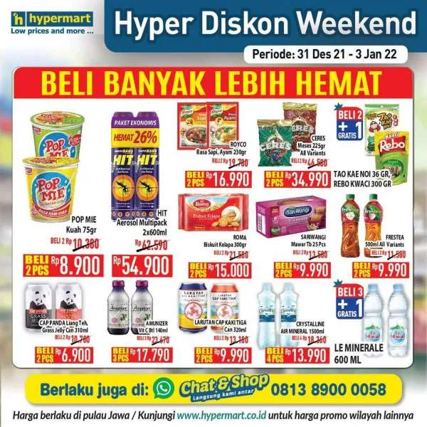 Promo Hypermart Hyper Diskon Weekend Periode 31 Desember 2021-3 Januari 2022