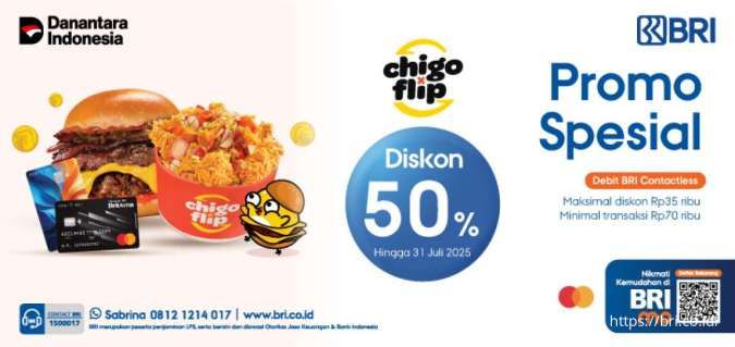 Promo Chigo x Flip dengan BRI sampai 31 Juli, Diskon sampai 50% Khusus Beli di Outlet