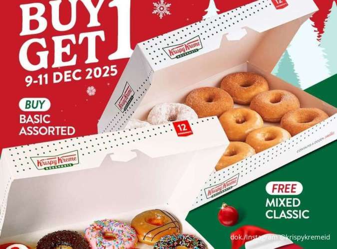 Maniskan Hari dengan Promo Krispy Kreme Buy 1 Get 1 Free Cuma 9-11 Desember