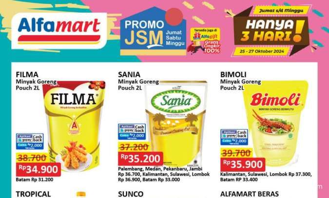 Promo Minyak Goreng Weekend di Superindo Sampai Alfamart dan Tip Top, Hanya 3 Hari