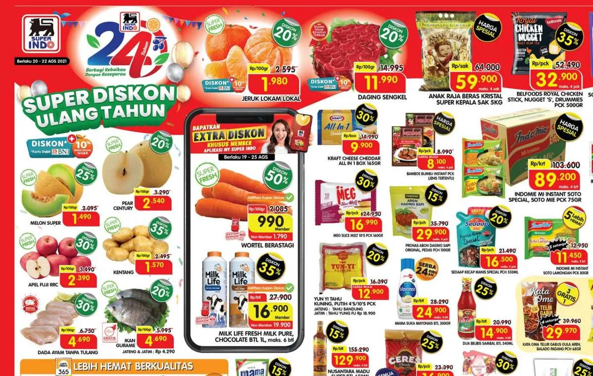 Promo Superindo Super Hemat diskon Hari Minggu, 22 Agustus 2021!