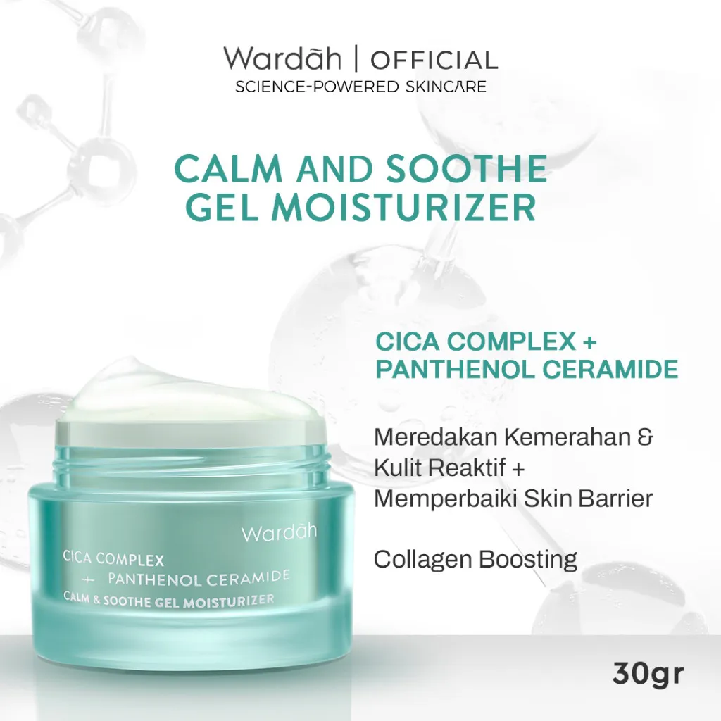 Wardah Cica Complex + Panthenol Ceramide Calm & Soothe Gel Moisturizer