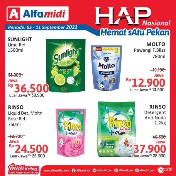 Promo Alfamidi Hemat Satu Pekan Periode 5-11September 2022