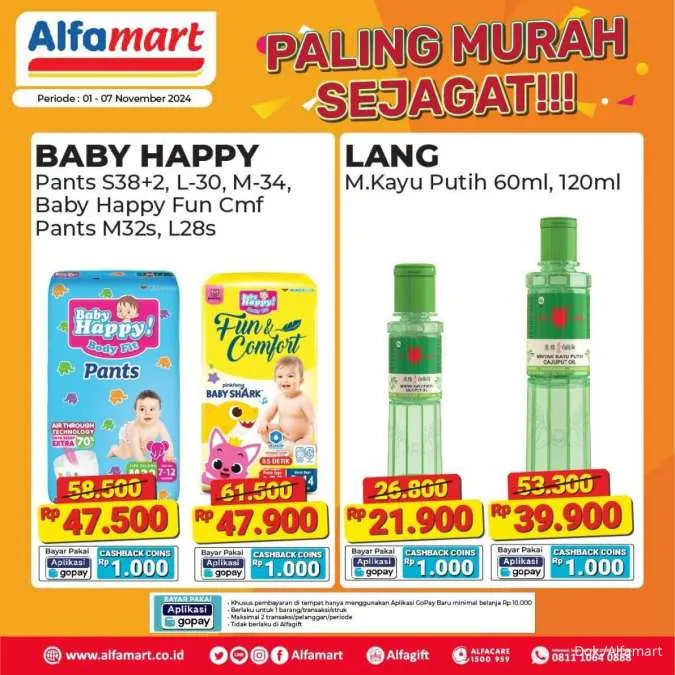 Promo Alfamart Paling Murah Sejagat Periode 1-7 November 2024