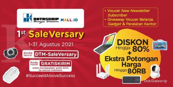 Rayakan Ulang Tahun Pertama, DatascripMall.ID Hadirkan Promo 1st Saleversary