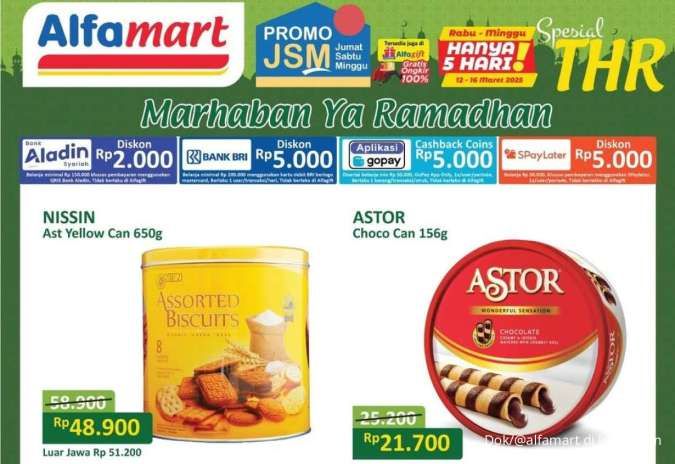 Promo JSM Alfamart 14-16 Maret 2025 Spesial THR, Nissin dan dan Astor Lebih Murah