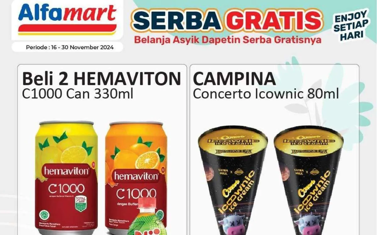 Promo Es Krim di Indomaret-Alfamart dan Superindo Weekday Baru, Ada Beli 2 Gratis 1