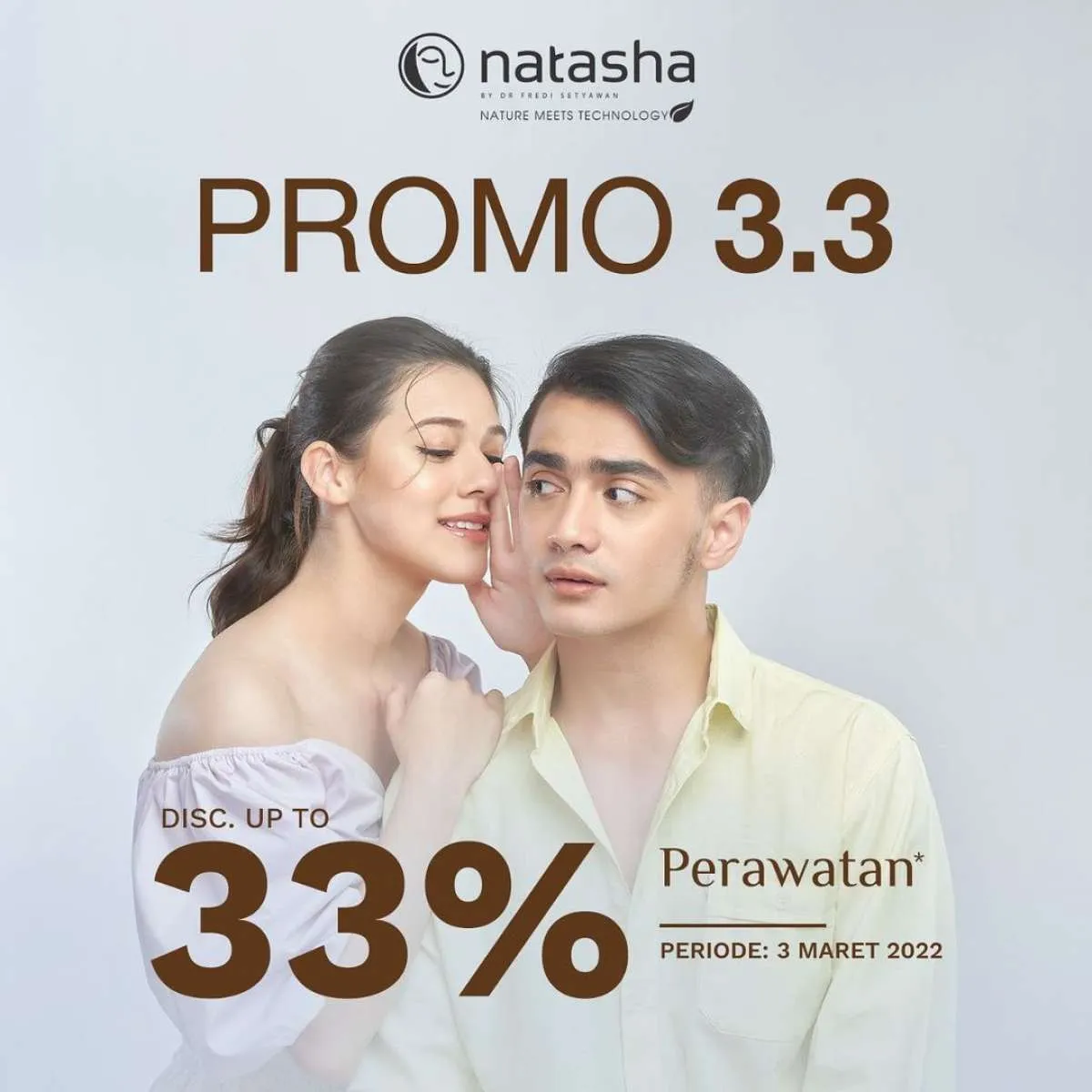 Promo 3.3 di Klinik Natasha, Nikmati Diskon 33% untuk Semua Jenis Perawatan