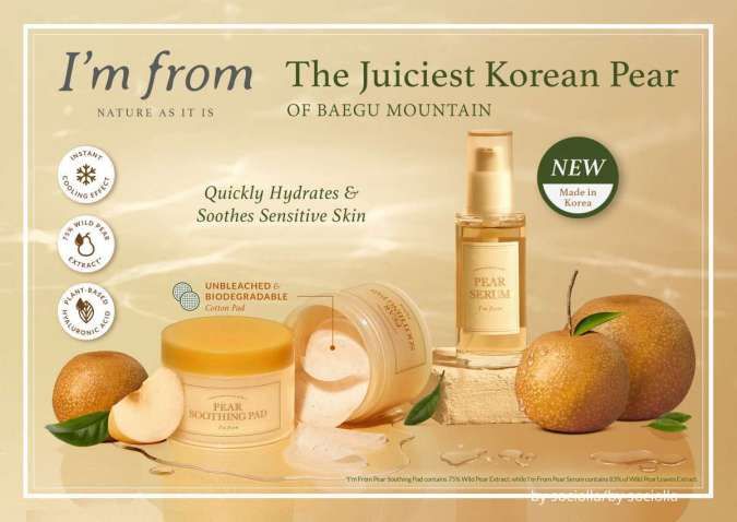 Atas Kulit Dehidrasi dan Sensitif, I'm From Hadirkan Produk Berikut