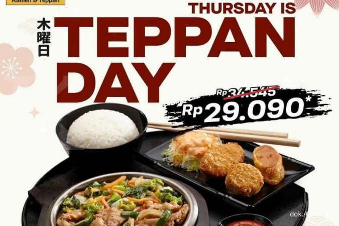 Promo Gokana (17/2), Diskon Paket Thursday is Teppan Day Cuma Rp 29.090