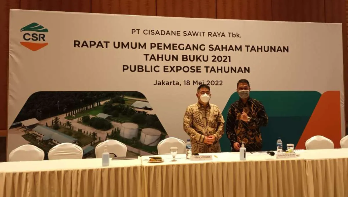Cisadane Sawit Raya (CSRA) Waspadai Fluktuasi Harga CPO pada Semester II-2022