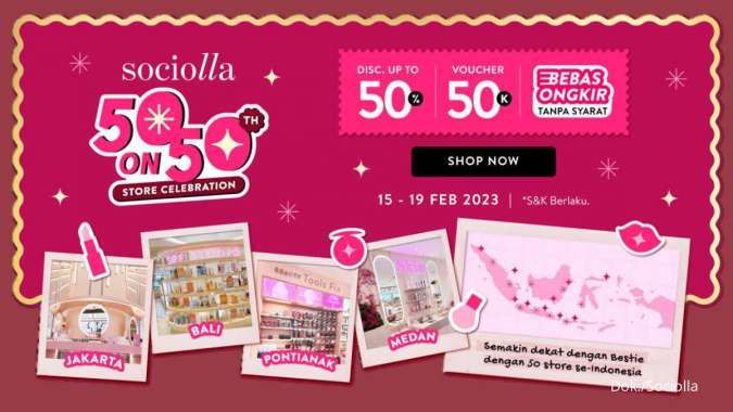 Promo Sociolla Terbaru 15-19 Februari 2023, Aneka Skincare dan Makeup Diskon s/d 50%