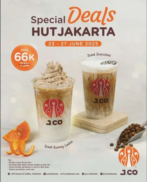 Promo JCO Iced Sunny Latte + Iced Jcoccino
