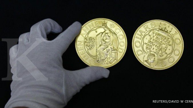 Harga emas tertahan di bawah US$ 1.200
