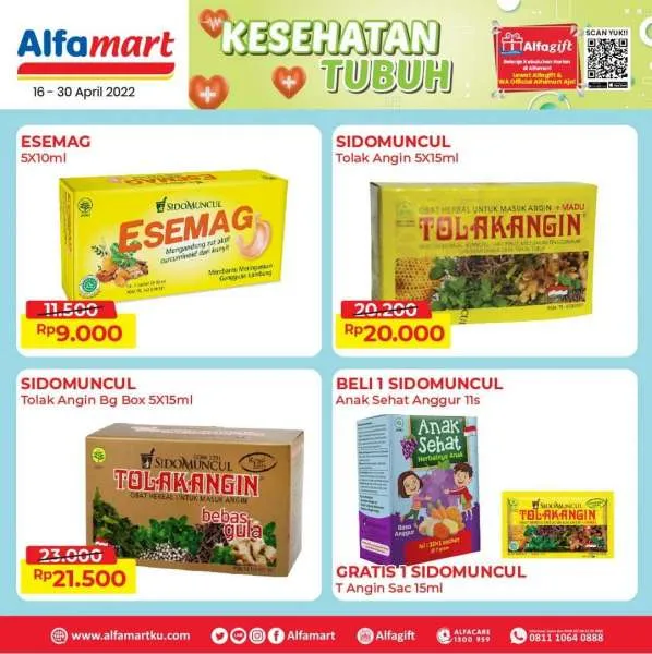 Promo Alfamart Edisi Kesehatan Tubuh Periode 16-30 April 2022