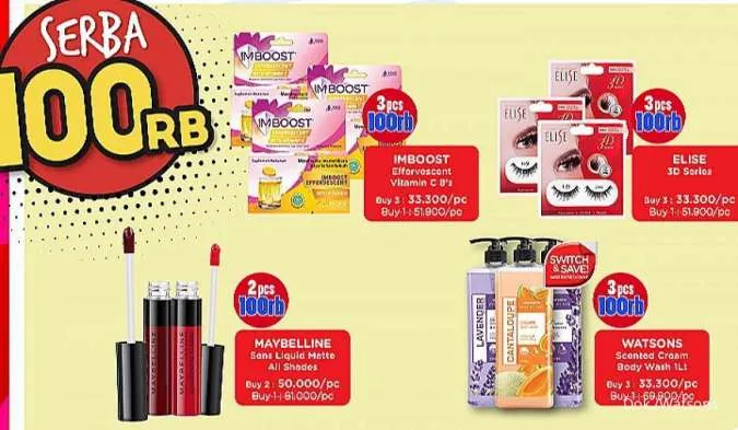 Promo Watsons Sale Beauty Deals Diskon s/d 70% Periode 24-27 Maret 2022