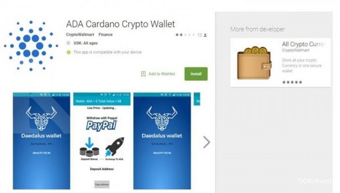 Dompet mata uang kripto palsu ditemukan di Google Play