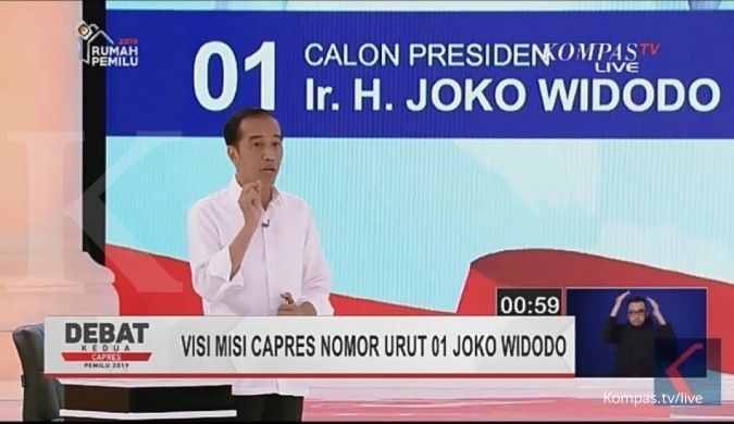 Jokowi pamerkan sejumlah proyek infrastruktur di hadapan Prabowo
