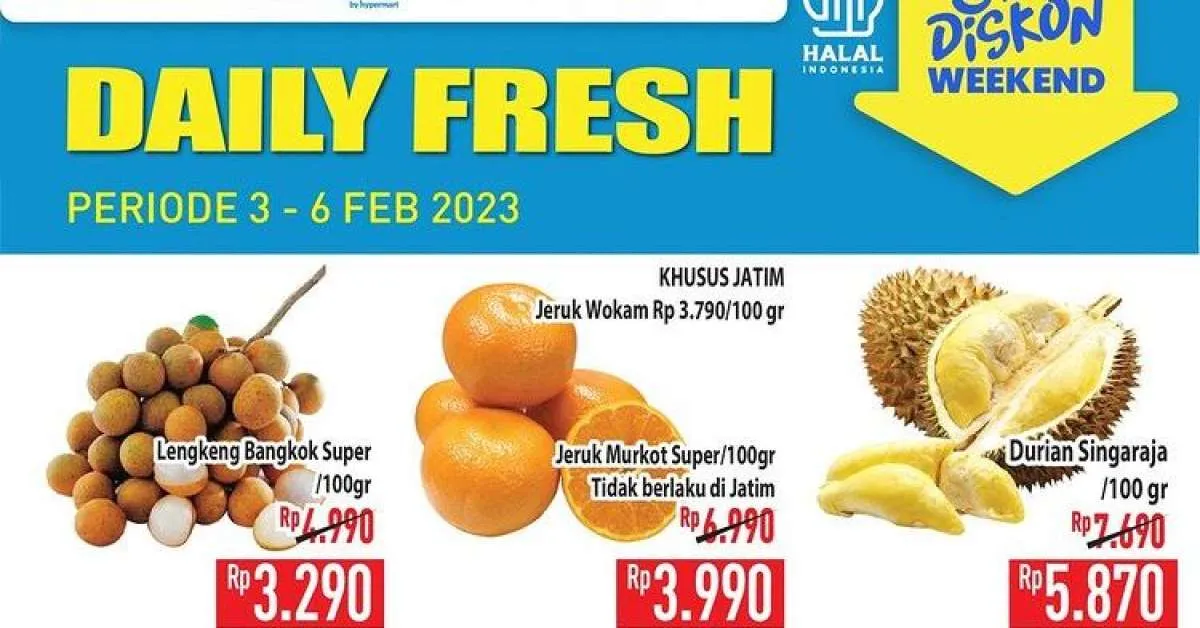 Promo JSM Hypermart Hari Ini 4 Februari 2023, Dapatkan Buah Lebih Murah