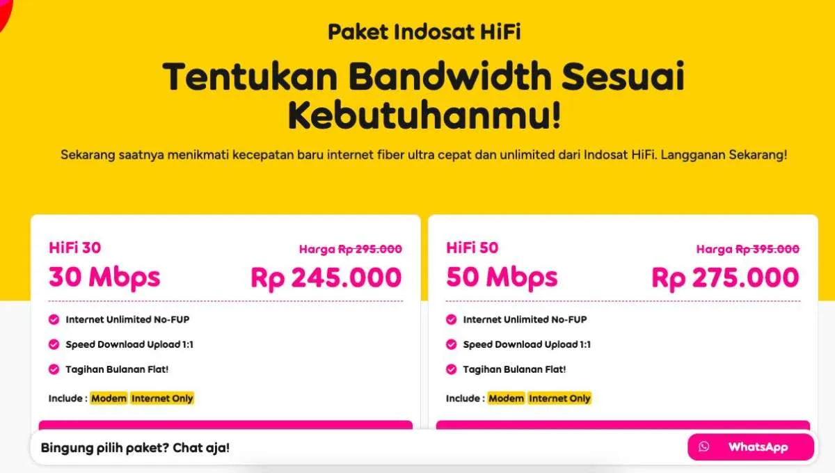 Cek Harga Paket Internet Indosat HiFi Mulai Rp200 Ribuan