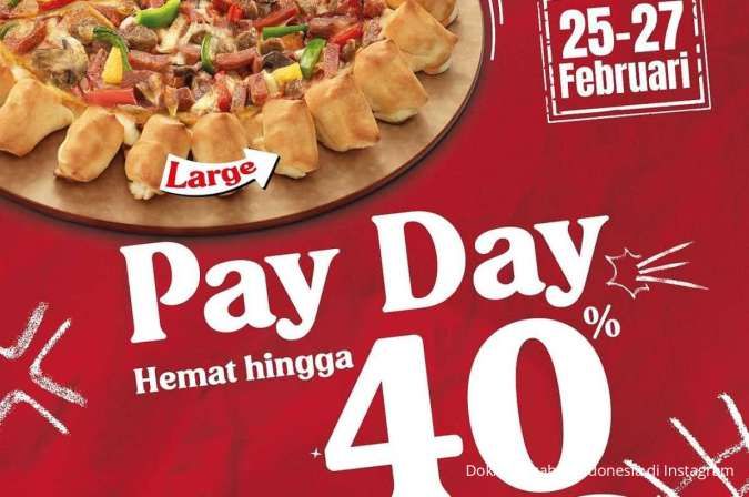 Promo Pizza Hut Payday dengan BCA Mulai 25-27 Februari 2025, Harga Hemat Sampai 40%