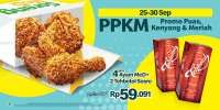 Promo PPKM McDonalds 25-30 September 2021, 4 Ayam + 2 Teh Botol Rp 59.091
