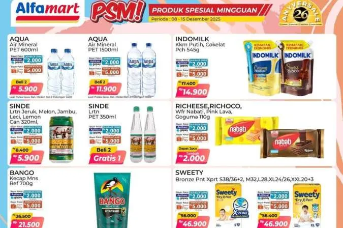 Promo PSM Alfamart Periode 8-15 Desember 2025, Indomilk-Rinso Diskon Spesial