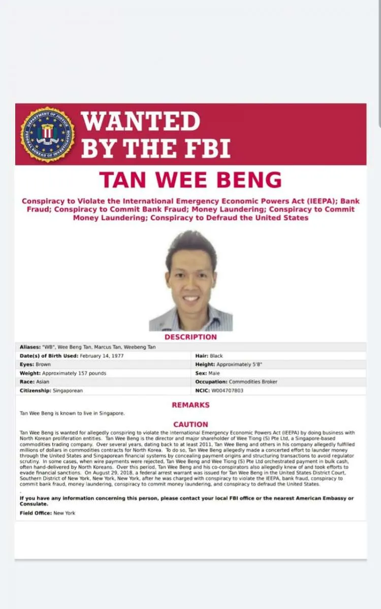 Pebisnis Singapura ini paling dicari FBI karena berbisnis dengan Korea Utara