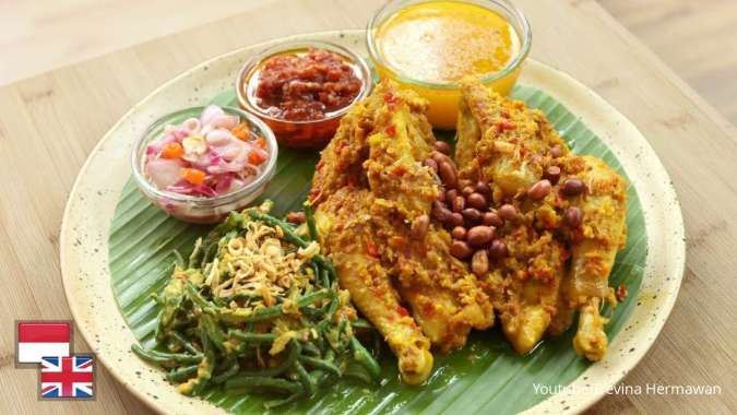 Resep Masakan Bali Ayam Betutu Ungkep Isi Komplit Sambal Matah Kacang Panjang Bejek