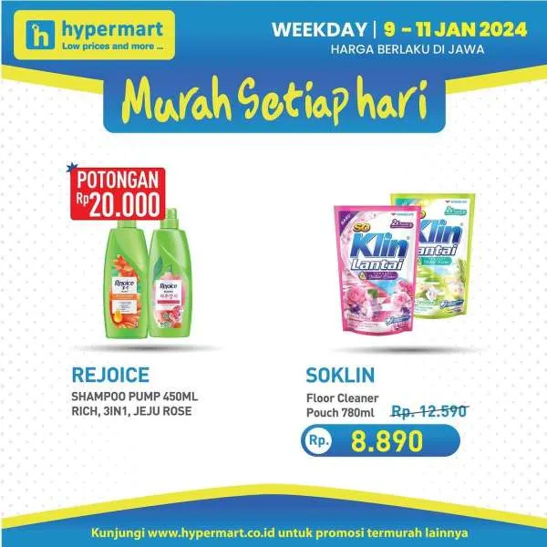 Promo Hypermart Hyper Diskon Weekday Periode 9-11 Januari 2024