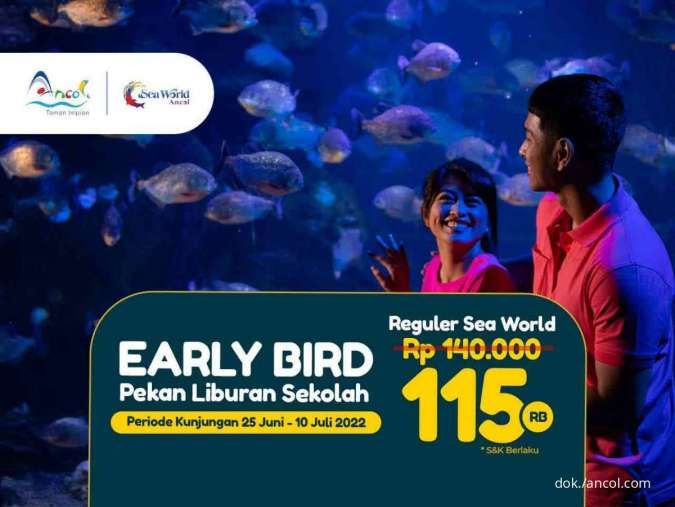 Manfaatkan Promo Ancol Early Bird Tiket Sea World Liburan Sekolah Hanya Rp115.000