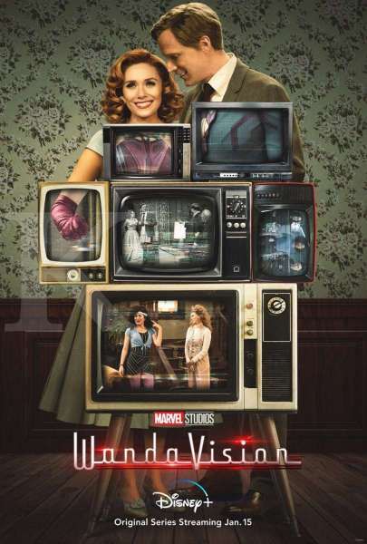 Poster serial WandaVision yang segera tayang di Disney+.
