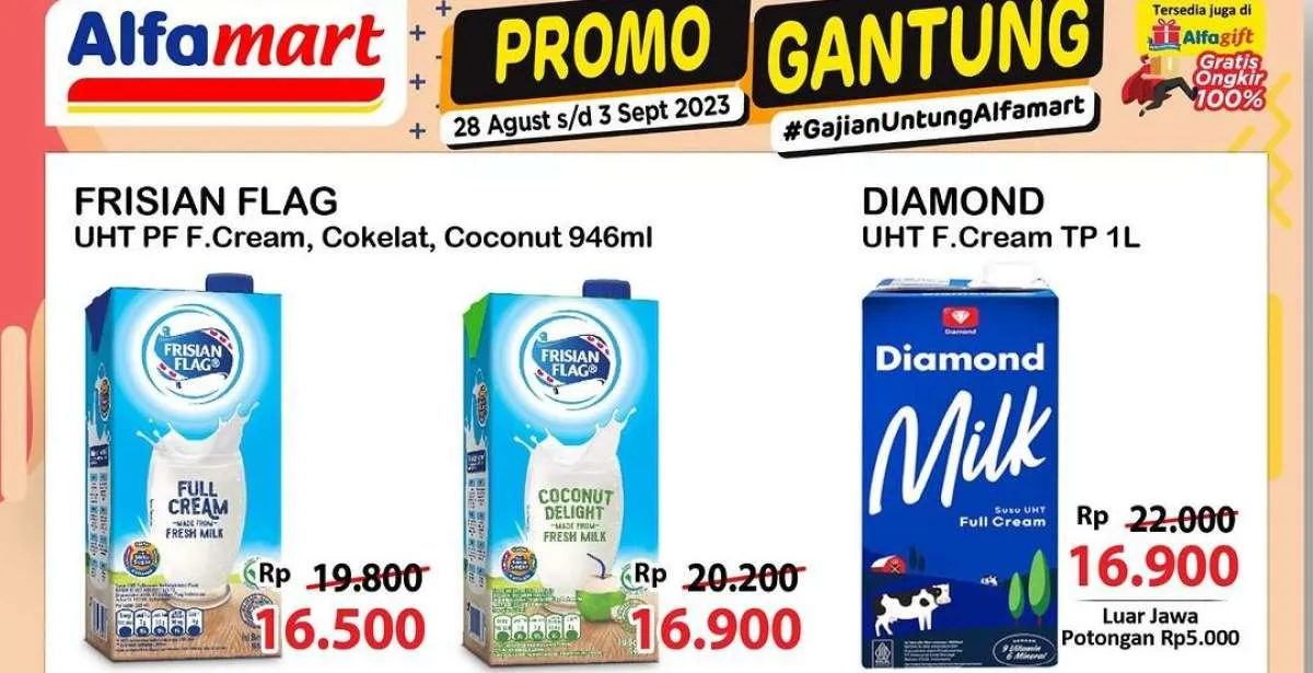 Promo Alfamart Gantung Hari Ini 31 Agustus 2023, Beli Susu Lebih Murah di Akhir Bulan