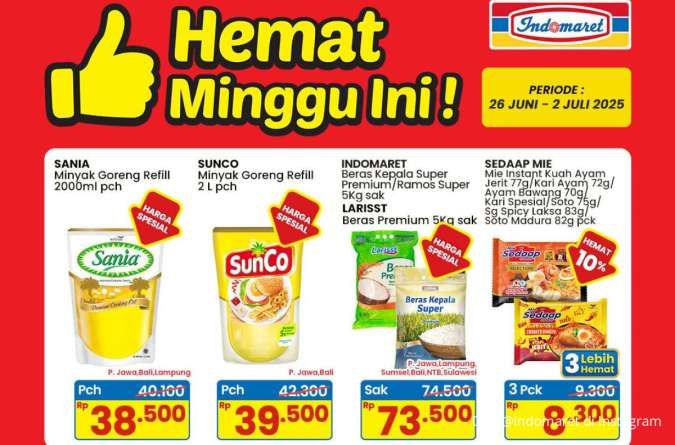 Promo Minyak Goreng Long Weekend Juni, Sania & Sunco Harga Spesial di Indomaret