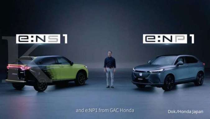 Mobil Honda HR-V dalam versi listrik, e:NS1 dan e:NP1