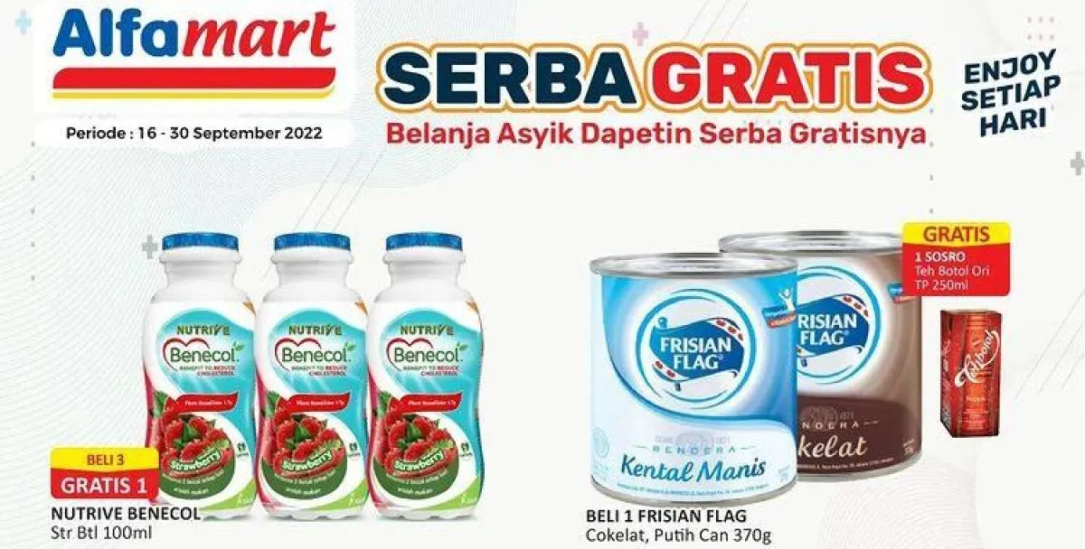 Promo Alfamart di Hari Senin 19 September 2022, Belanja di Promo Serba Gratis