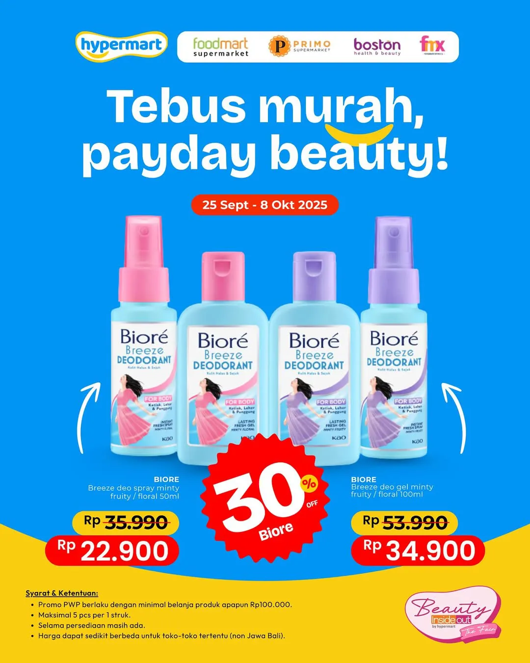 Promo Hypermart Payday Beauty Periode 25 September-8 Oktober 2025