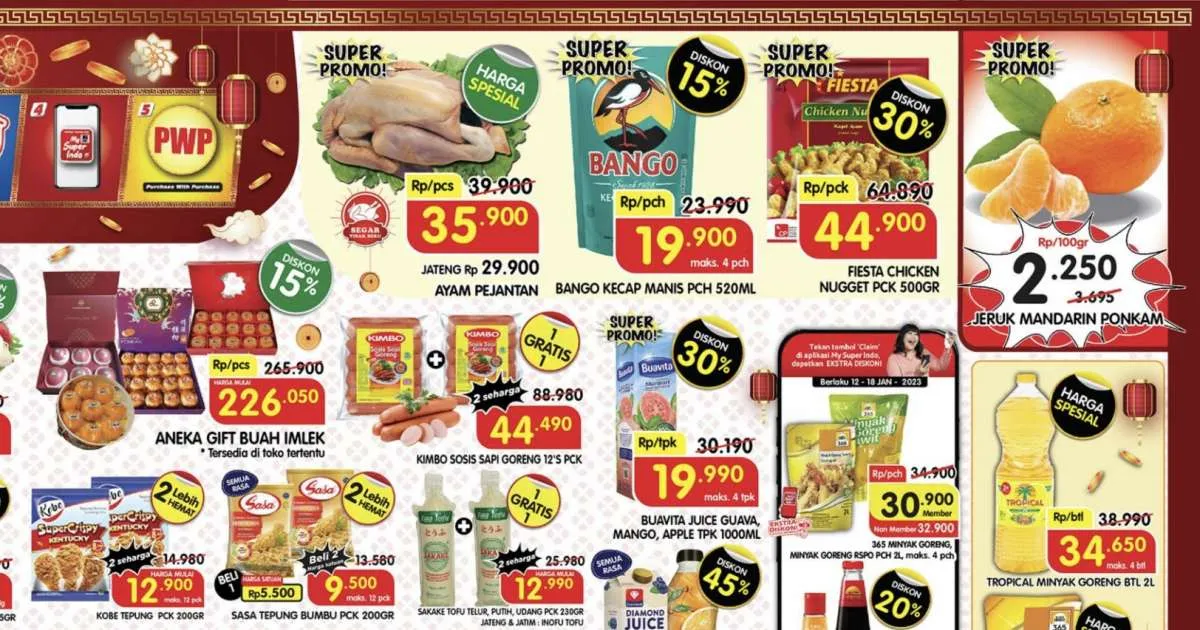 Harga Promo Superindo Hari Ini 18 Januari 2023, Promo Weekday Selama 4 Hari