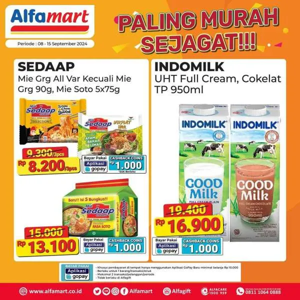 Promo Alfamart Paling Murah Sejagat Periode 8-15 September 2024