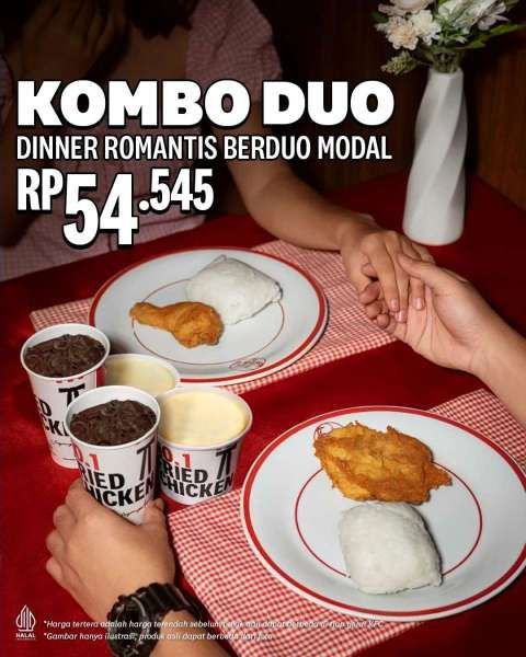 Promo KFC Terbaru 14 Februari 2023, Kombo Duo Dinner Romantis